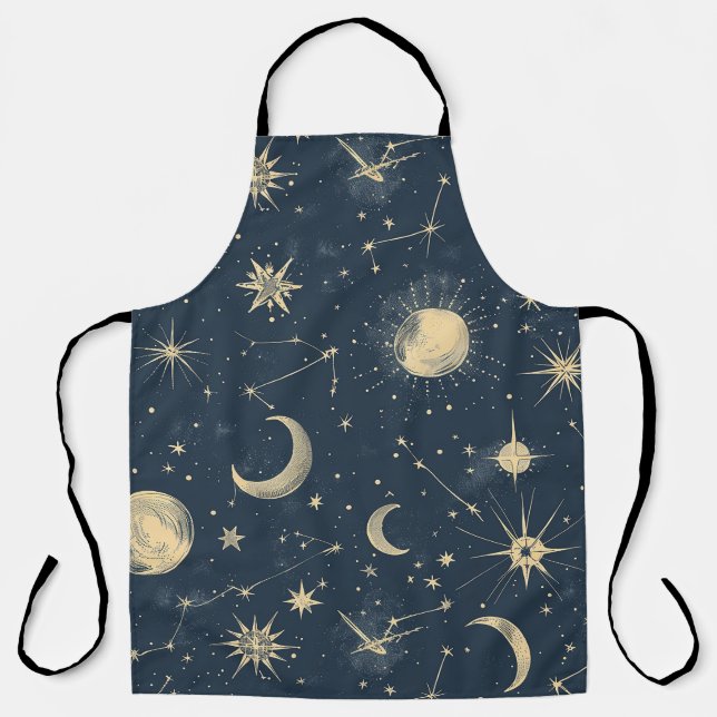 Celestial Constellation - Starry Night (3) Apron (Front)