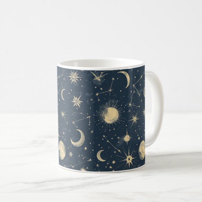 Celestial Constellation - Starry Night (3) Coffee Mug (Front Right)