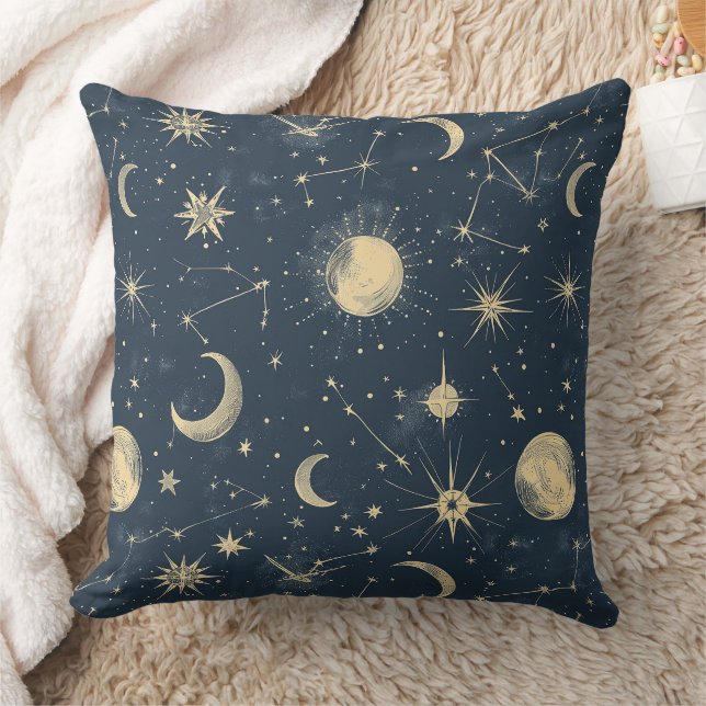 Celestial Constellation - Starry Night (3) Cushion (Blanket)