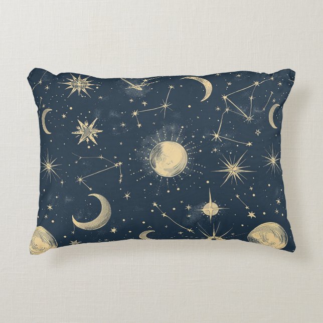 Celestial Constellation - Starry Night (3) Decorative Cushion (Front)