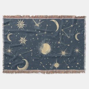 Celestial Constellation - Starry Night (3) Throw Blanket