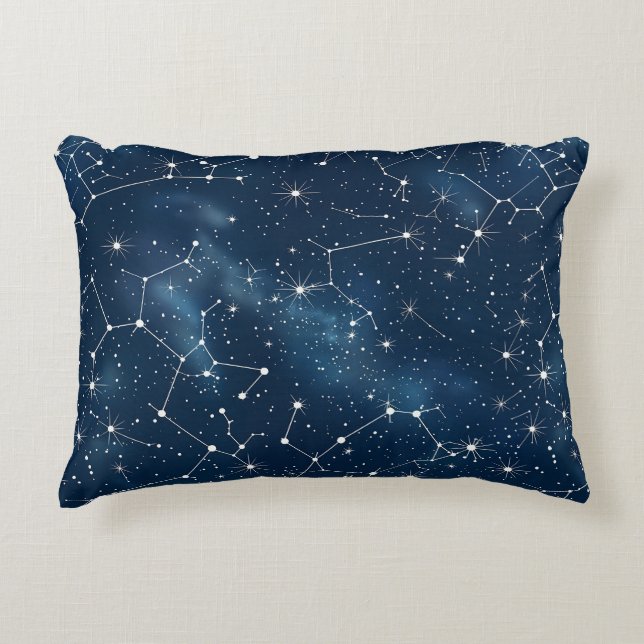Celestial Constellation - Starry Night (4) Decorative Cushion (Front)