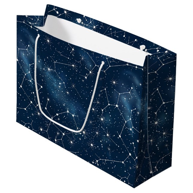 Celestial Constellation - Starry Night (4) Large Gift Bag (Front Angled)