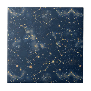 Celestial Constellation - Starry Night (5) Ceramic Tile
