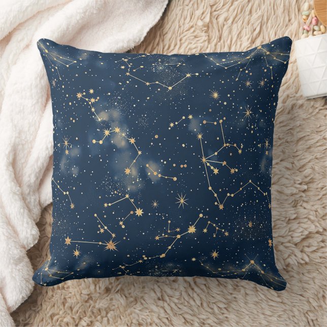 Celestial Constellation - Starry Night (5) Cushion (Blanket)