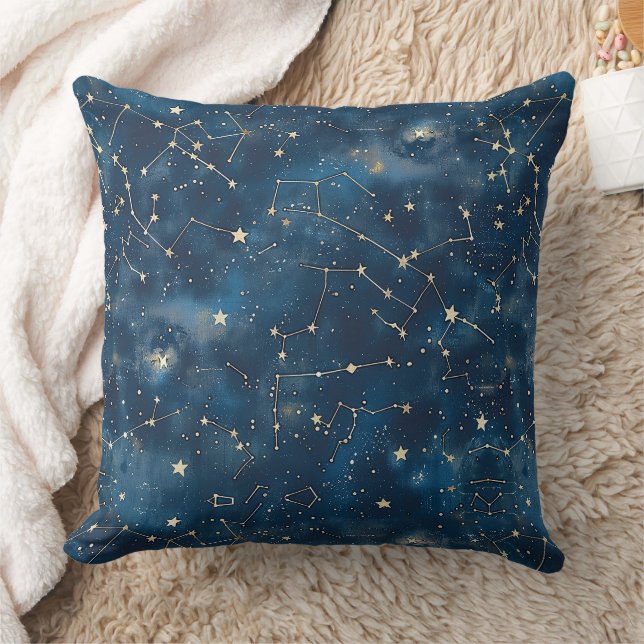 Celestial Constellation - Starry Night (6) Cushion (Blanket)
