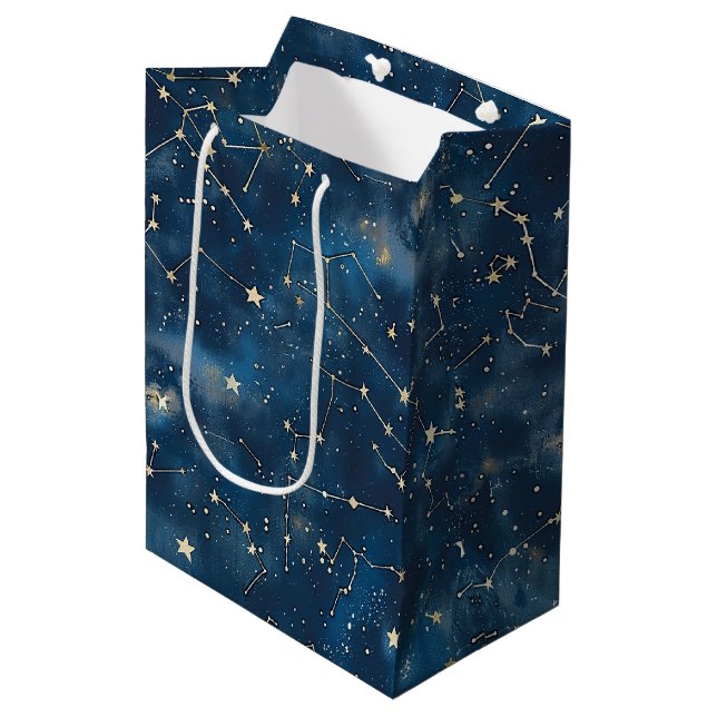 Celestial Constellation - Starry Night (6) Medium Gift Bag (Front Angled)