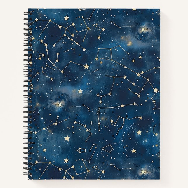 Celestial Constellation - Starry Night (6) Notebook (Front)