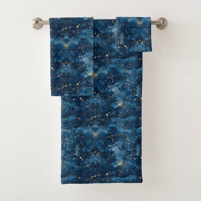 Celestial Constellation - Starry Night (7) Bath Towel Set (Insitu)