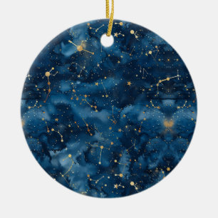 Celestial Constellation - Starry Night (7) Ceramic Ornament
