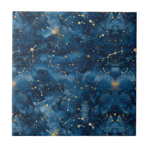 Celestial Constellation - Starry Night (7) Ceramic Tile