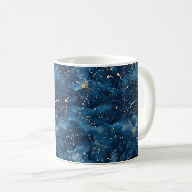 Celestial Constellation - Starry Night (7) Coffee Mug (Front Right)