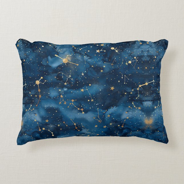 Celestial Constellation - Starry Night (7) Decorative Cushion (Front)