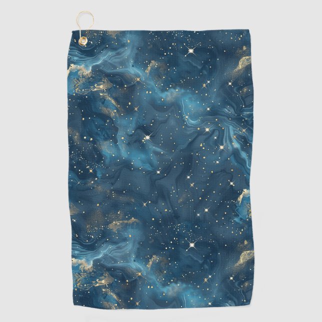Celestial Constellation - Starry Night (8) Golf Towel (Front)
