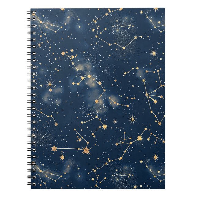 Celestial Constellation - Starry Night Notebook (Front)