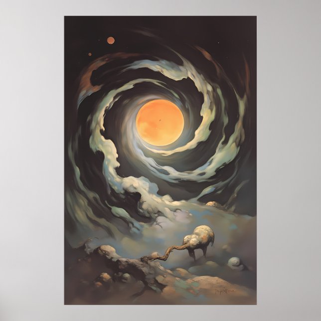 Celestial Convergence - Surreal Cosmic Stars Poster (Front)