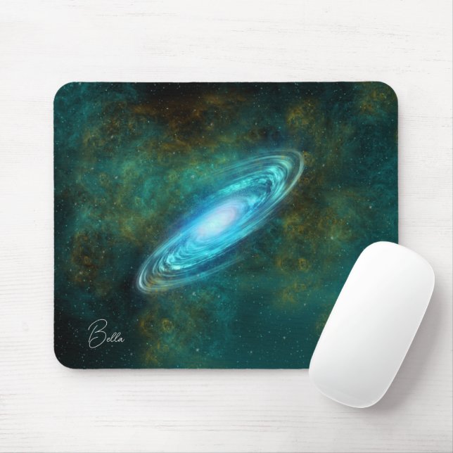 Celestial Cosmic Galaxy Pattern Mouse Pad (With Mouse)