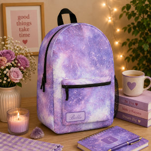 Celestial Cosmic Galaxy Pattern Printed Backpack