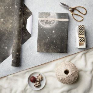 Celestial Cosmic Galaxy Pattern Wrapping Paper