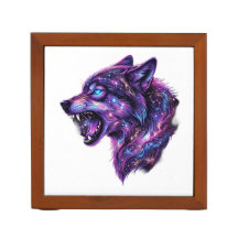 Celestial Cosmic Galaxy Wolf Roar Graphic T-Shirt