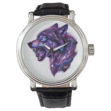 Celestial Cosmic Galaxy Wolf Roar Graphic T-Shirt