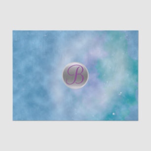 Celestial Cosmic Sky Monogram Letter Initial Tissue Paper