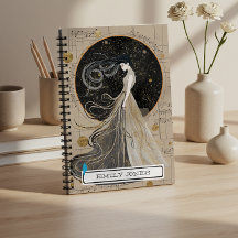 Celestial Cosmic Woman Personalised Notebook