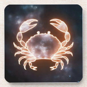 Celestial Crab Art Representing Cancer Zodiac Cons Coaster