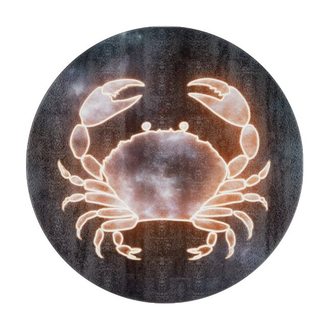 Celestial Crab Art Representing Cancer Zodiac Cons Cutting Board (Front)