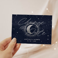 Celestial Crescent Moon Change The Date Postcard