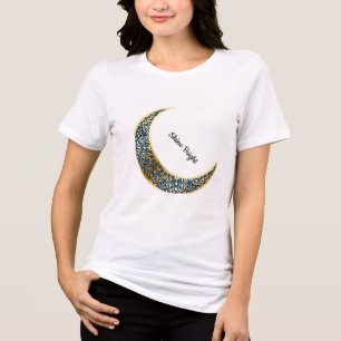 Celestial Crescent Moon Mandala Graphic  Tri-Blend Shirt