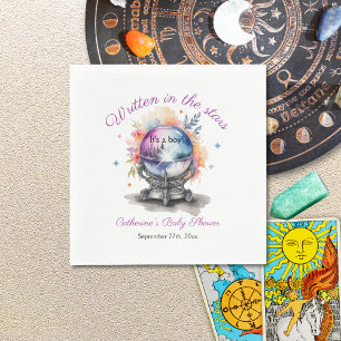 Celestial Crystal Ball Astrology Baby Shower  Napkin