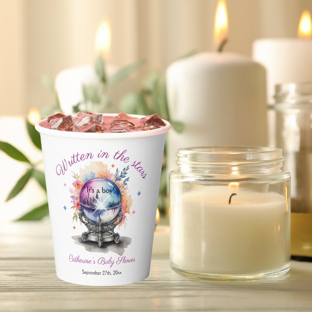 Celestial Crystal Ball Astrology Baby Shower  Paper Cups (Creator Uploaded)
