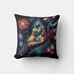 Celestial Crystal in the Palm Galaxy Spacy  Cushion
