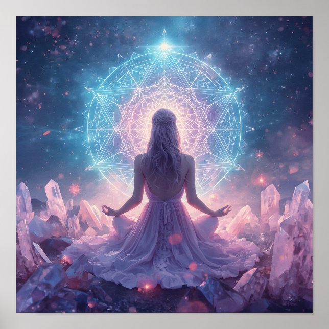 Celestial Crystal Meditation Poster (Front)