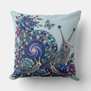 Celestial Crystal Snail Family – Sapphire Galaxy Cushion