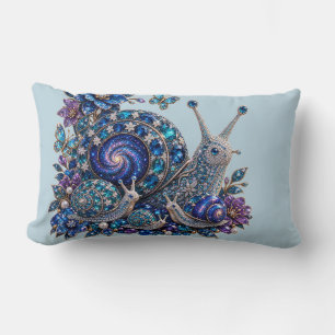 Celestial Crystal Snail Family – Sapphire Galaxy Lumbar Cushion