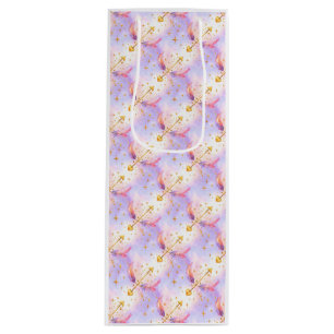 Celestial Cupid – Pastel Arrows & Golden Stars Wine Gift Bag