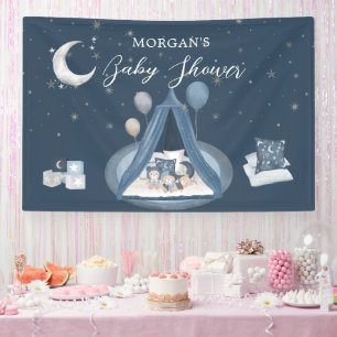 Celestial Cute Bear Baby Shower Banner