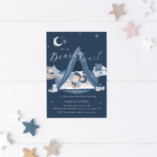 Celestial Cute Bearly Wait Baby Shower Invitation