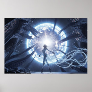 Celestial Dancer in the Ruined Cathedral Poster