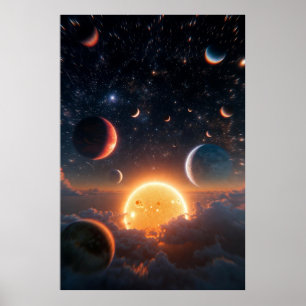 Celestial Dawn Above the Cloud Sea Poster