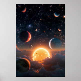 Celestial Dawn Above the Cloud Sea Poster