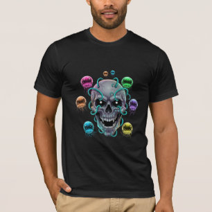 Celestial Deep Sea Skull & Glowing Jellyfish T-Shirt