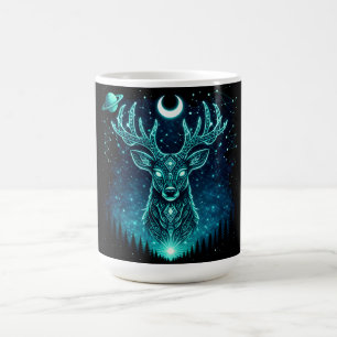 Celestial Deer – Starlit Grace Wildlife Galaxy Coffee Mug