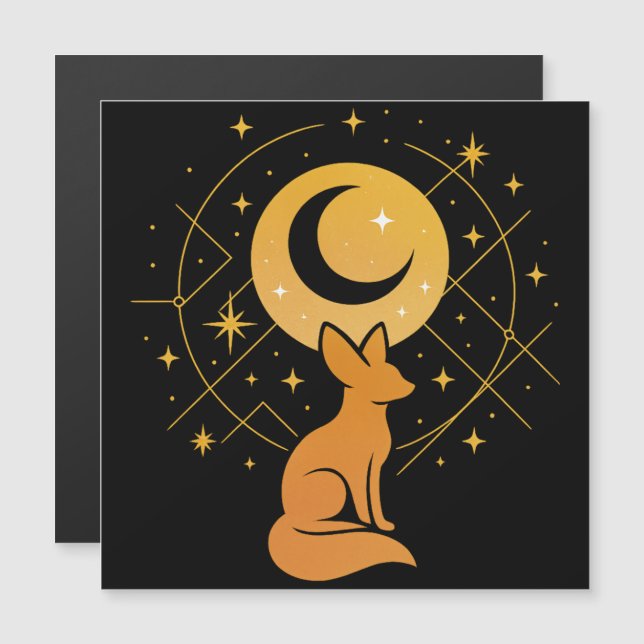 Celestial Desert Fox – Moon and Stars Cosmic  (Front/Back)