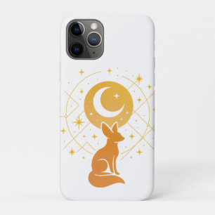Celestial Desert Fox – Moon and Stars Cosmic  iPhone 11 Pro Case