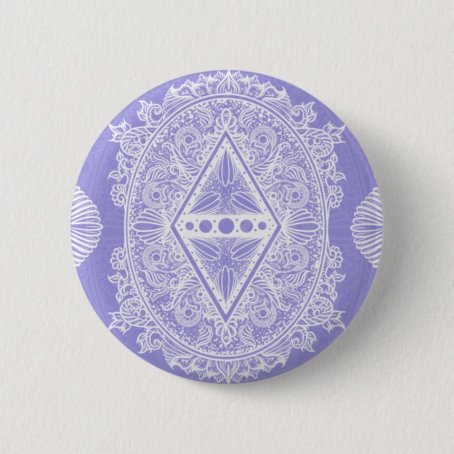 Celestial Diamond Mandala 6 Cm Round Badge (Front)