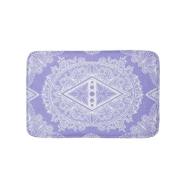 Celestial Diamond Mandala Bath Mat (Front)