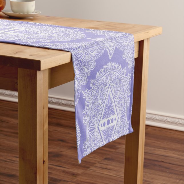 Celestial Diamond Mandala Short Table Runner (In Situ)